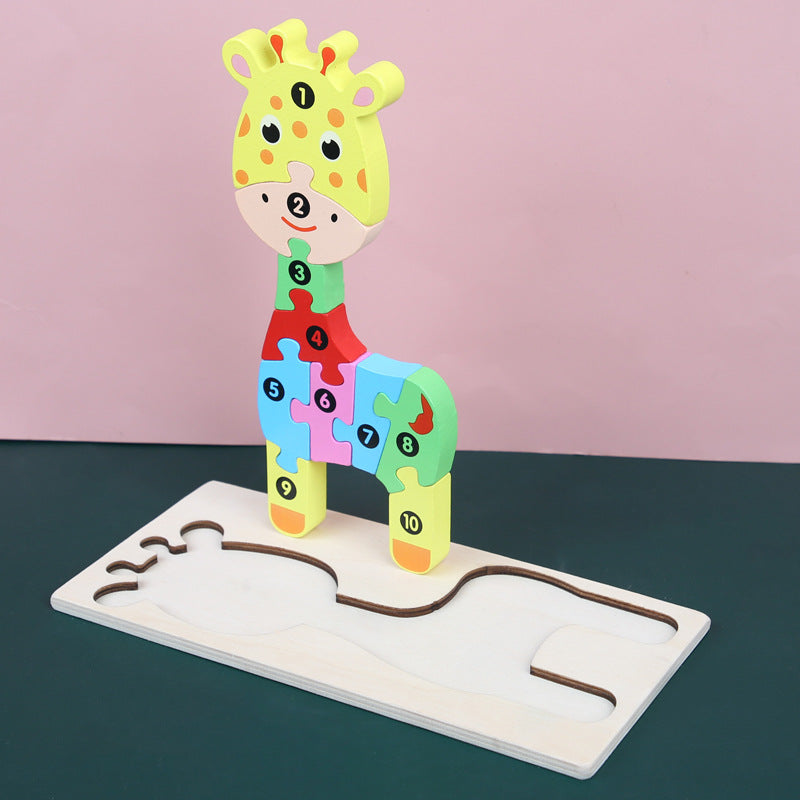 Wooden three-dimensional puzzle