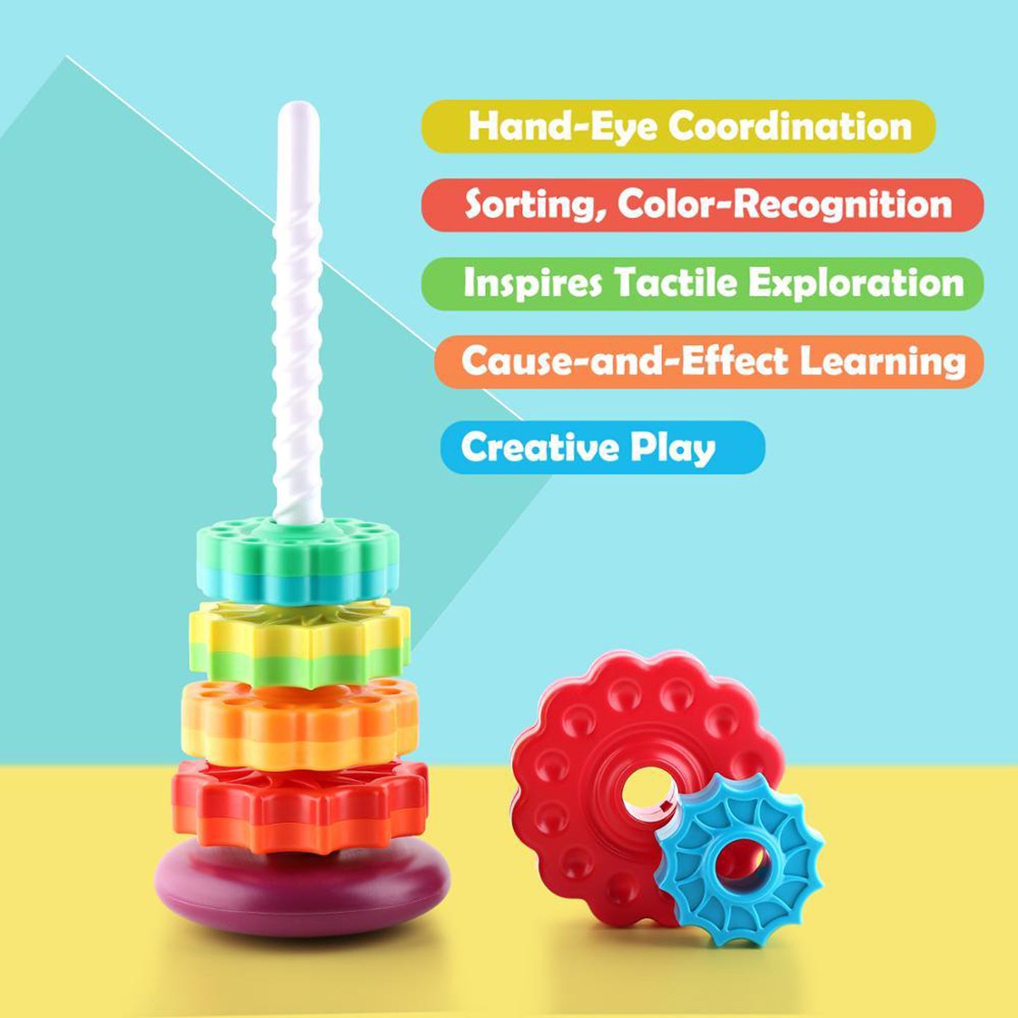 Large Rainbow Revolving Tower