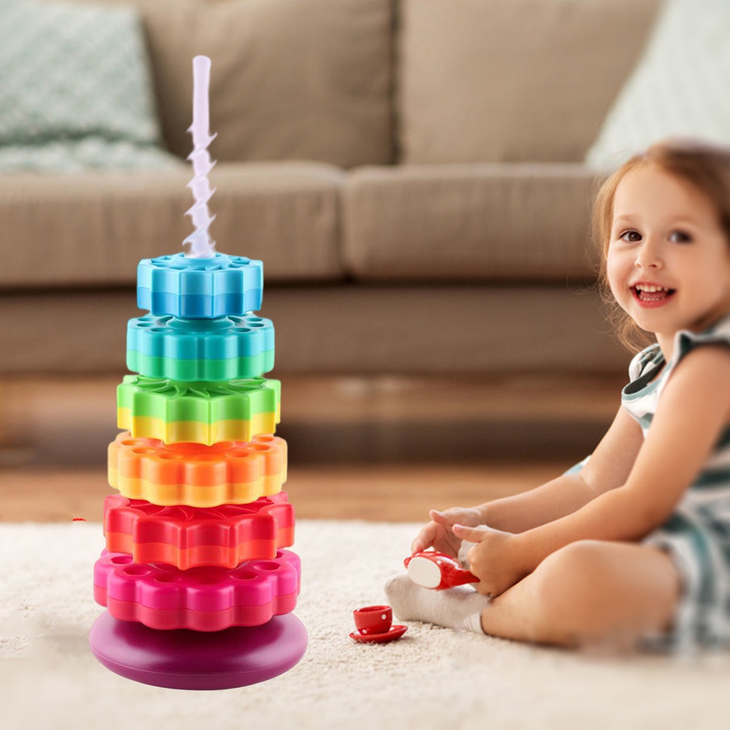 Large Rainbow Revolving Tower