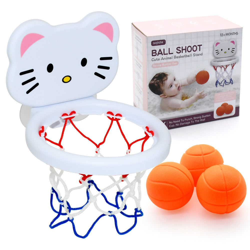 Bathroom Sucker Basketball Hoop Baby Shooting Toy