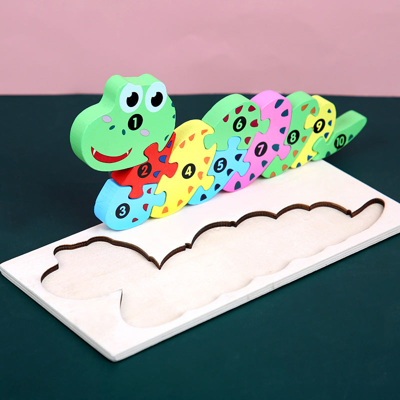 Wooden three-dimensional puzzle