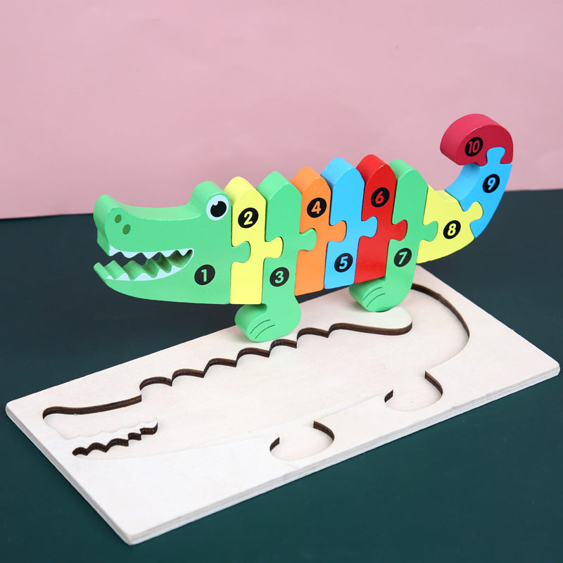 Wooden three-dimensional puzzle