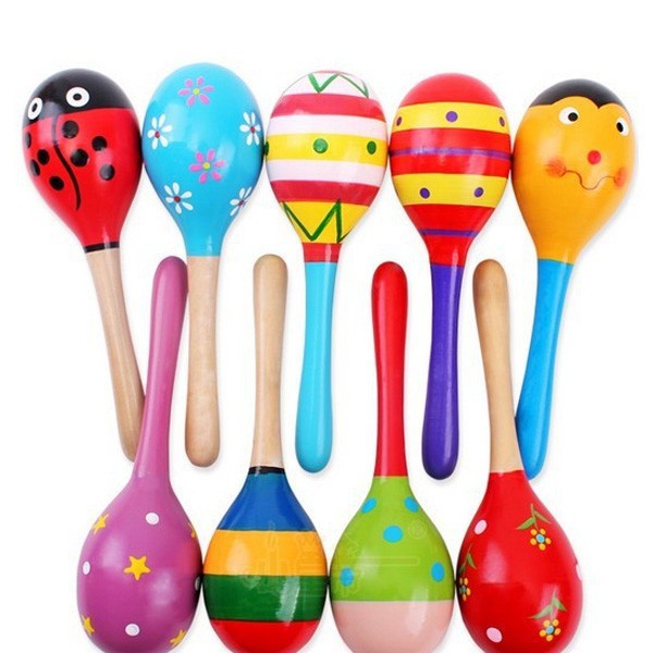 Wooden Sand Rattles